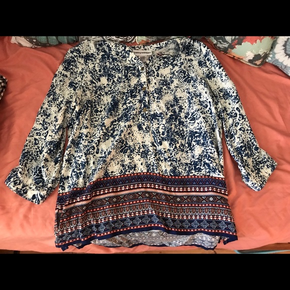 Cathy Daniels Printed Blouse - Picture 1 of 3